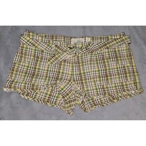 Vintage Guess Womens Plaid Cotton‎ Stretch Shorts Size 31